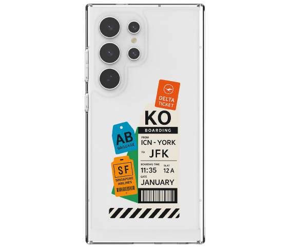 항공권 티켓 젤하드 케이스